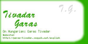 tivadar garas business card